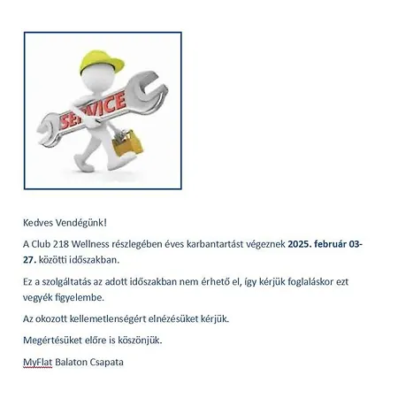Myflat Club 218 Gold Ii Wellness * Siofok